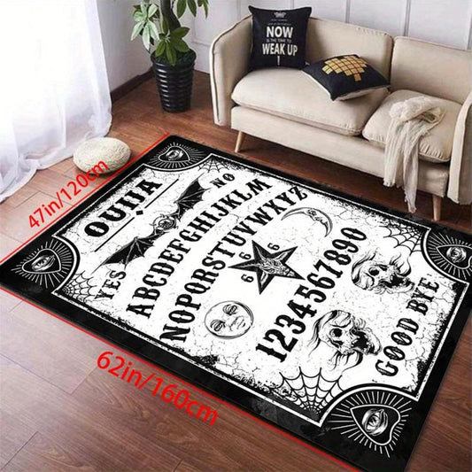 Halloween Gothic Rug Vintage Pattern Soft Washable Area Rug Non Slip Durable