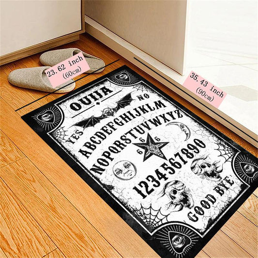 Satanic Pentagram Pattern Rug Sun And Moon Floor Mat