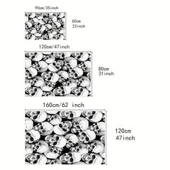 Scary Skull Pattern Carpet Gothic Halloween Horror Soft Mat