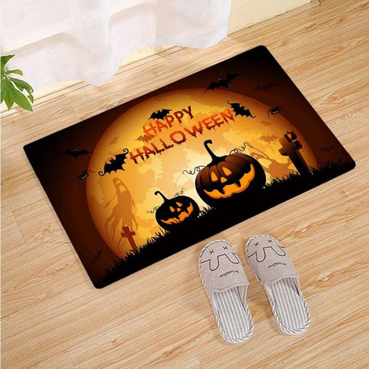 Halloween Pumpkin Area Rug Living Room Decorative Mat
