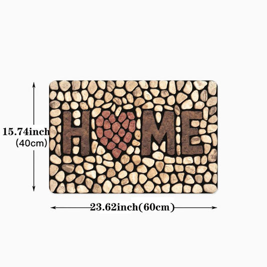 Soft Cobblestone Kitchen Mat Anti-fatigue Polyester Carpet