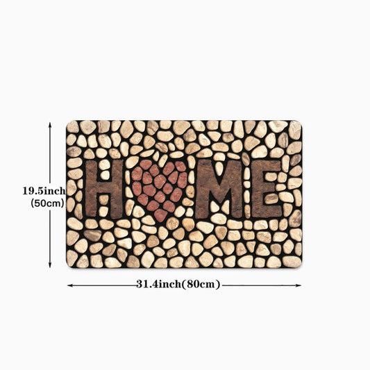 Soft Cobblestone Kitchen Mat Anti-fatigue Polyester Carpet