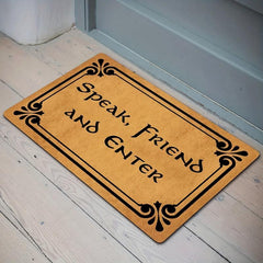 Funny Speak And Enter Welcome Mat Indoor Outdoor Rug