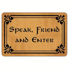 Funny Speak And Enter Welcome Mat Indoor Outdoor Rug