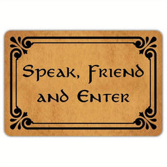 Funny Speak And Enter Welcome Mat Indoor Outdoor Rug