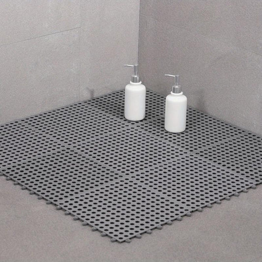 Non Slip Shower Stall Mat with Drain Holes - Durable Plastic Carpet
