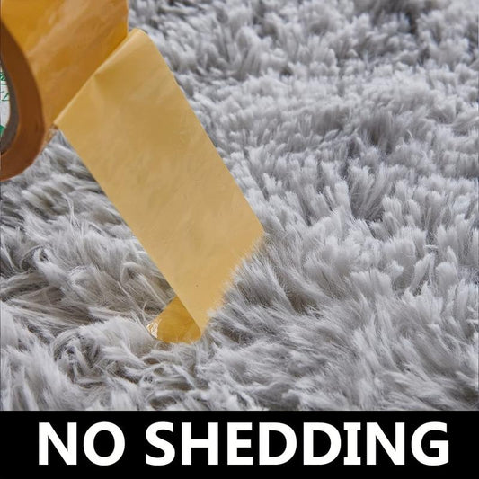 Tie Dyed Shag Area Rug Soft Fluffy Carpet for Living Room Bedroom Game Room
