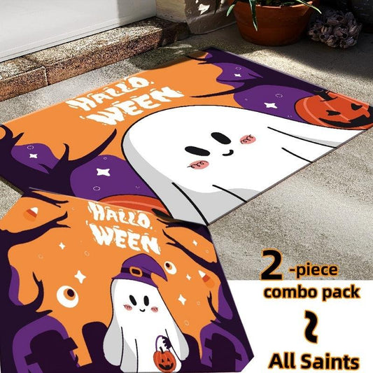 2pcs Evil Monster Ghost Bedroom Rug Funny Home Decor Indoor Doormat