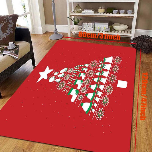 Christmas Party Rug Tree Print Living Room Bedroom Rug