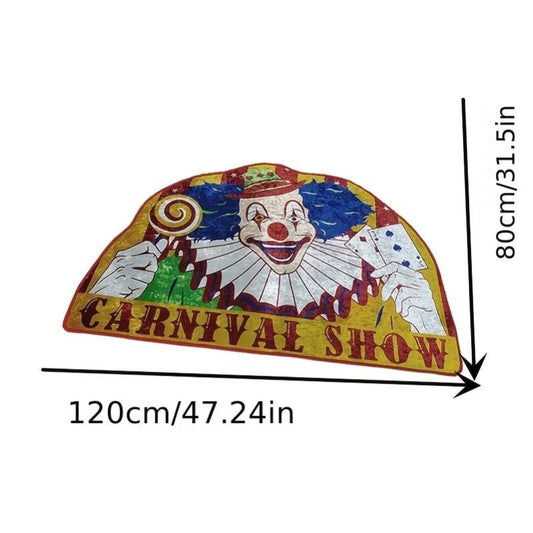 Clown Rug Halloween Gothic Dark Style Non-slip Polyester Area Entrance Mat