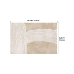 Modern Soft Area Rug for Living Room - Abstract Lines Fluffy Mat
