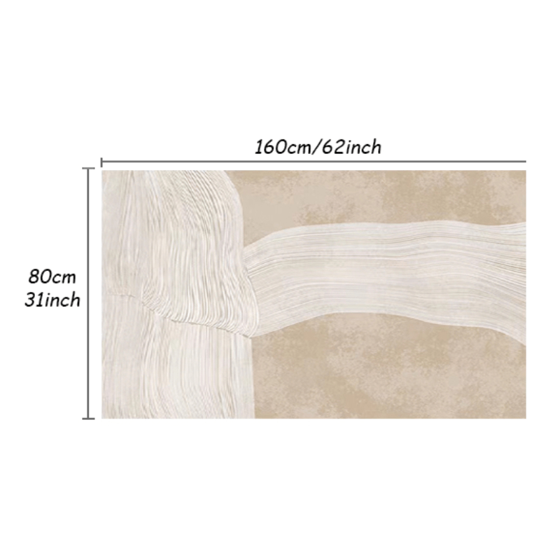 Modern Soft Area Rug for Living Room - Abstract Lines Fluffy Mat