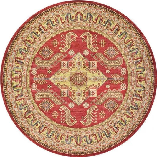 American Retro Round Carpet for Living Room Decor