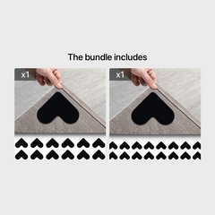 16pcs Non Slip Rug Pads Keep Carpets Secure on Hardwood & Tile Floors