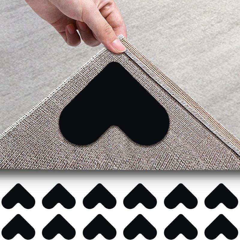 16pcs Non Slip Rug Pads Keep Carpets Secure on Hardwood & Tile Floors