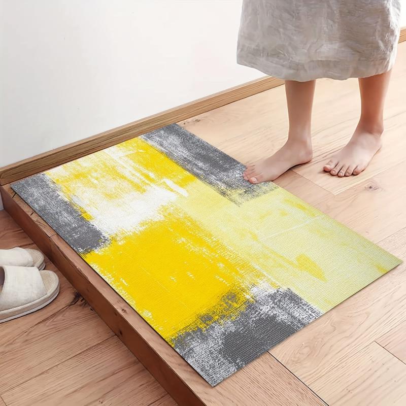 Yellow Kitchen Mat Anti Slip Absorbent Bath Mat