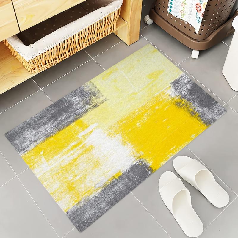 Yellow Kitchen Mat Anti Slip Absorbent Bath Mat