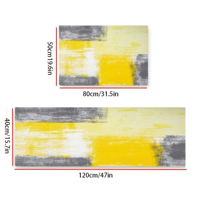 Yellow Kitchen Mat Anti Slip Absorbent Bath Mat