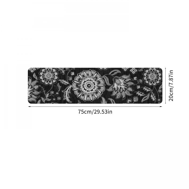 Woven Floral Print Stair Mat Non slip Carpet Indoor Stair Rug