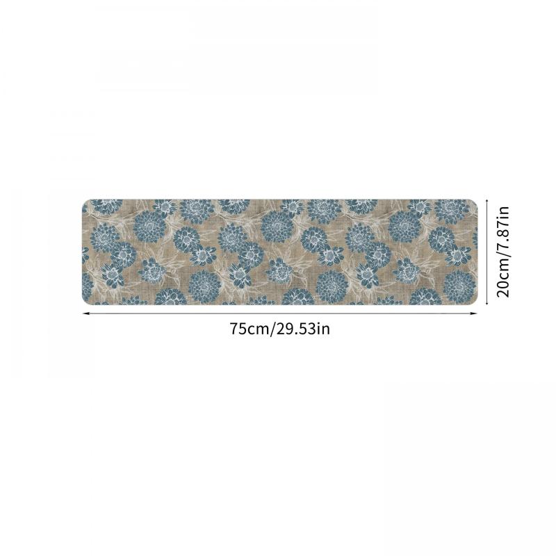 Woven Floral Print Stair Mat Non slip Carpet Indoor Stair Rug