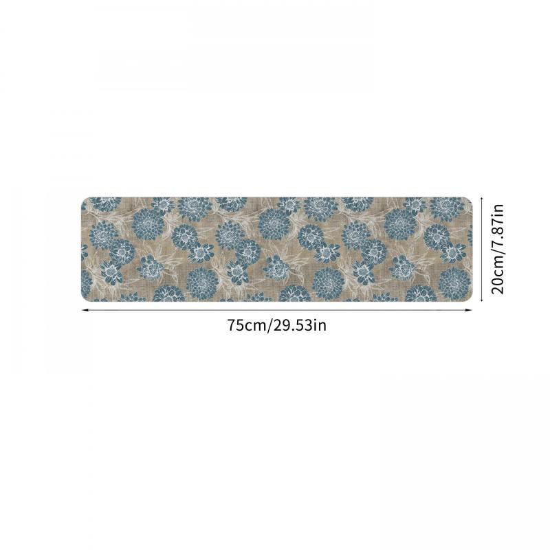 Woven Floral Print Stair Mat Non slip Carpet Indoor Stair Rug
