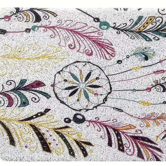 Feather Welcome Door Mat Non Slip Absorbent Floor Mat