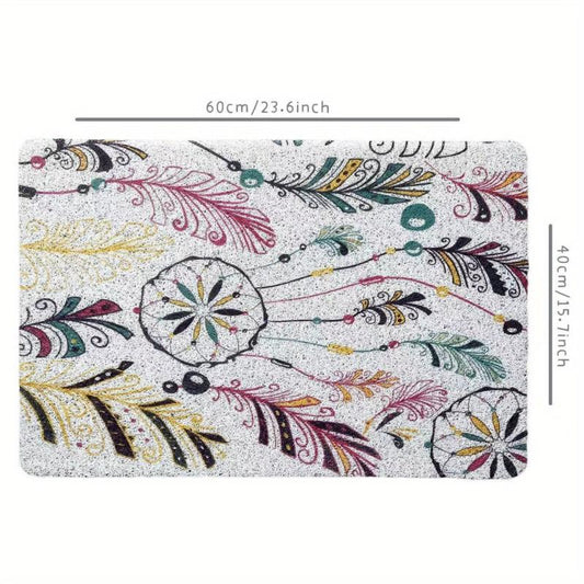 Feather Welcome Door Mat Non Slip Absorbent Floor Mat