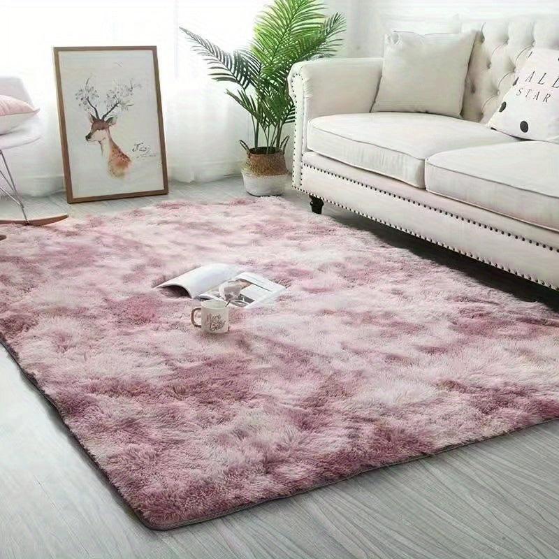 Tie Dye Plush Rug Soft Decorative Throw Rug