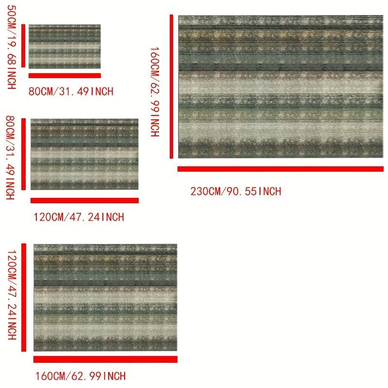 1pc Abstract Woven Area Rugs Anti slip Distressed Outdoor Rugs