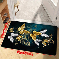 Non Slip Butterfly Print Rug for Home Decor