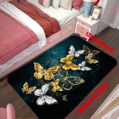 Non Slip Butterfly Print Rug for Home Decor
