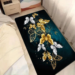 Non Slip Butterfly Print Rug for Home Decor