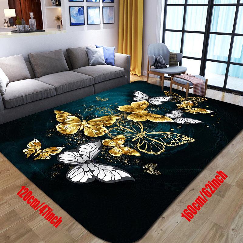 Non Slip Butterfly Print Rug for Home Decor