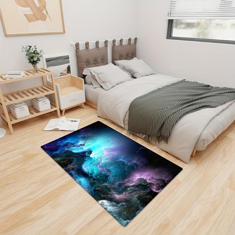 3D Illusion Galaxy Sea Of Clouds Flannel Area Rug