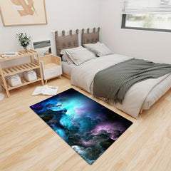 3D Illusion Galaxy Sea Of Clouds Flannel Area Rug