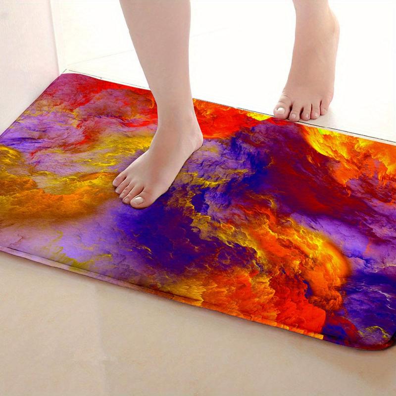 3D Illusion Galaxy Sea Of Clouds Flannel Area Rug