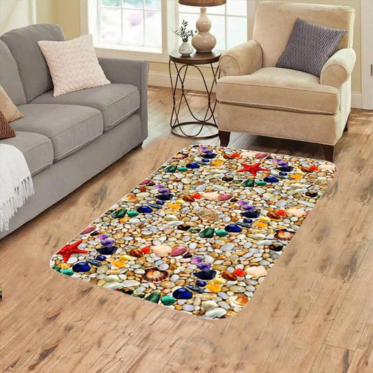 Colorful 3D Stone Doorway Mat Non-slip Indoor Rug Home Decor