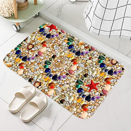 Colorful 3D Stone Doorway Mat Non-slip Indoor Rug Home Decor