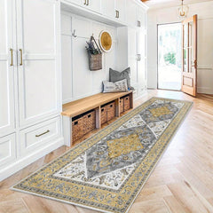 Vintage Persian Runner Rug for Laundry Room Hallway Stairs