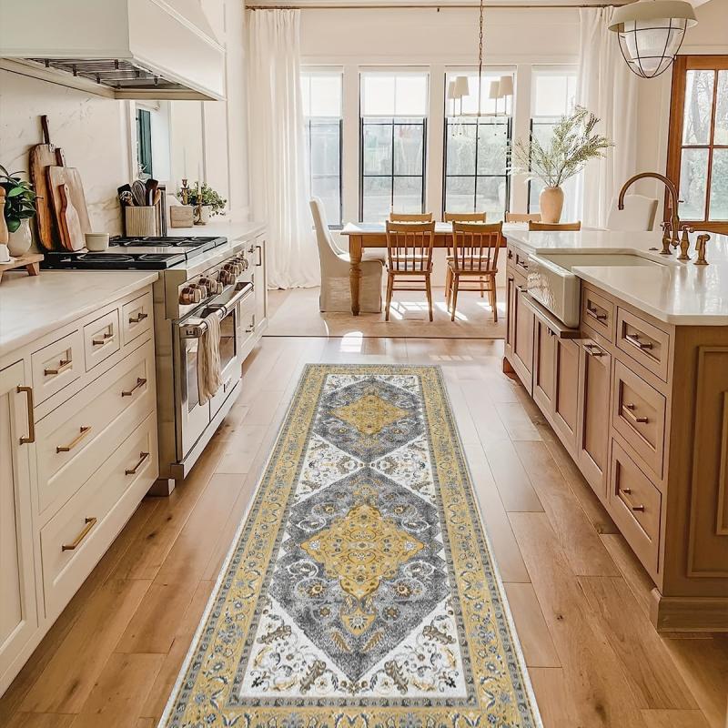 Vintage Persian Runner Rug for Laundry Room Hallway Stairs