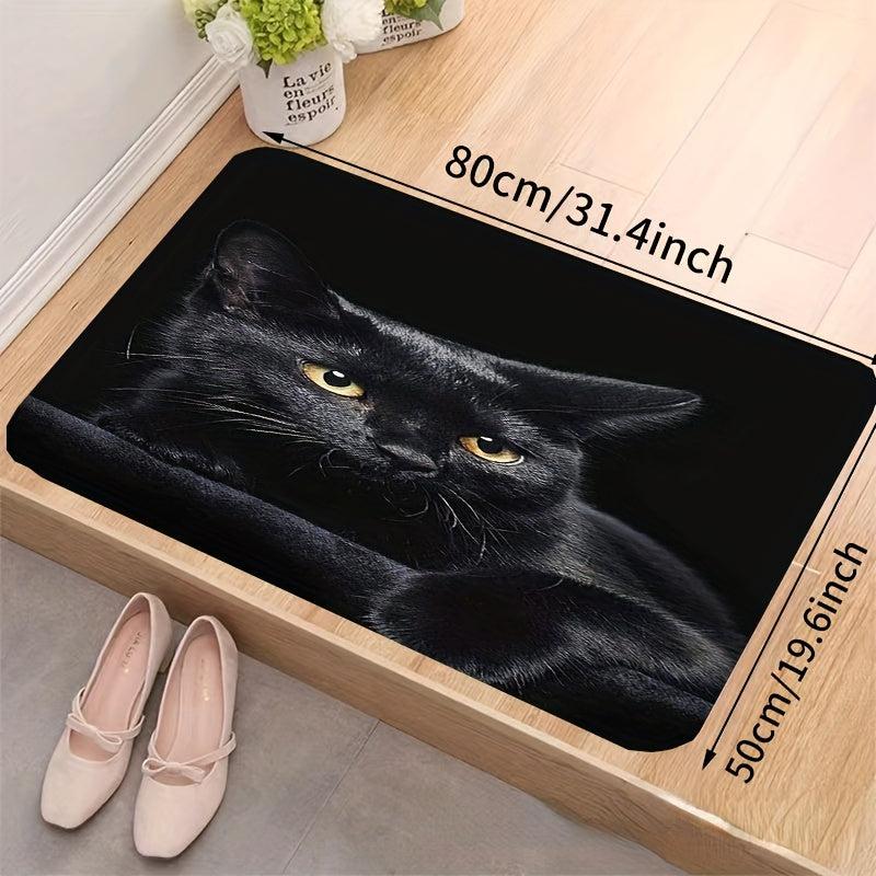 Soft Cat Floor Mat Quick Dry Absorbent Throw Rug Machine Washable Carpet