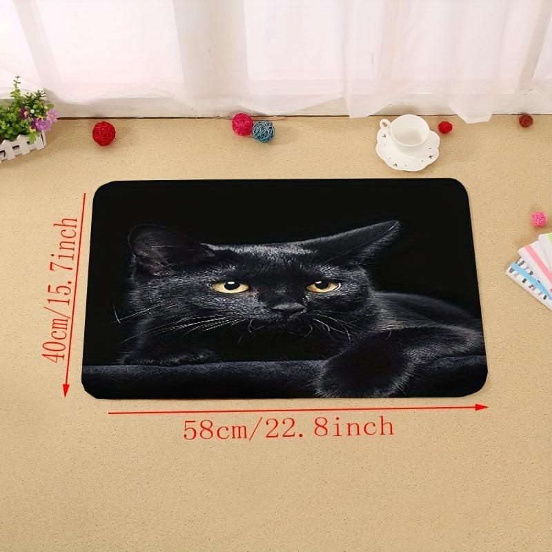 Soft Cat Floor Mat Quick Dry Absorbent Throw Rug Machine Washable Carpet