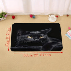 Soft Cat Floor Mat Quick Dry Absorbent Throw Rug Machine Washable Carpet