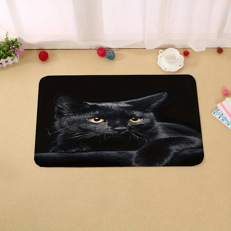 Soft Cat Floor Mat Quick Dry Absorbent Throw Rug Machine Washable Carpet