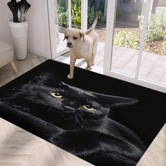 Soft Cat Floor Mat Quick Dry Absorbent Throw Rug Machine Washable Carpet