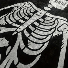 Golden Velvet Skull Satan Tattoo Area Rug Gothic Themed Mat