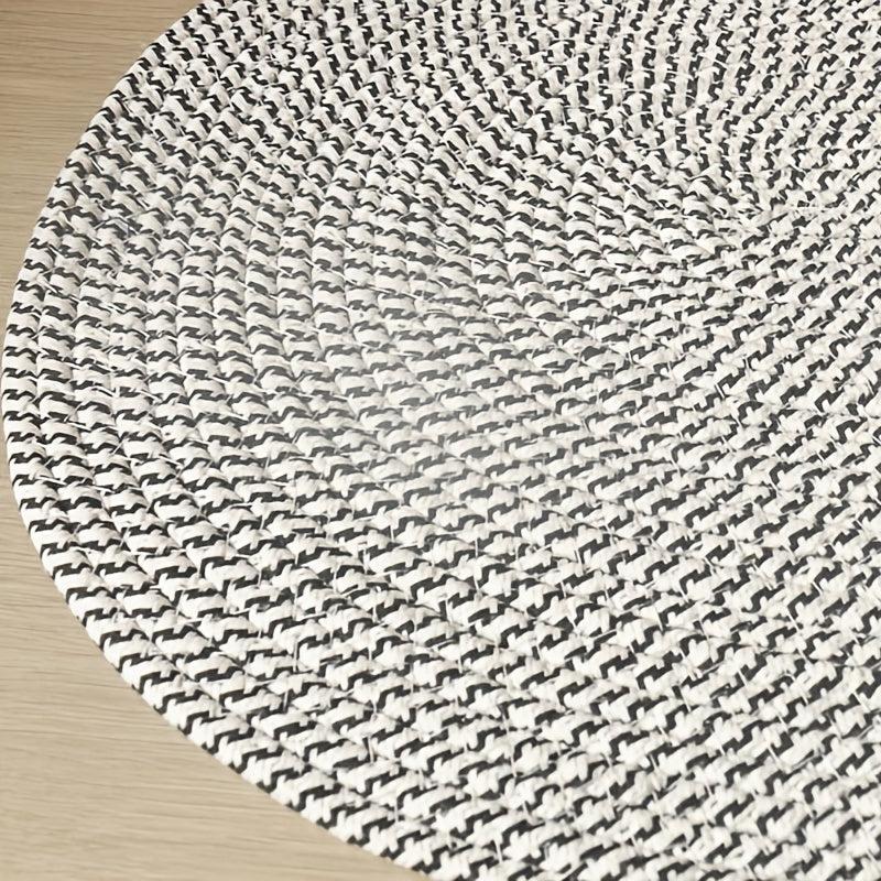 Hand-Woven Round Floor Mat 45X65cm Indoor Doormat