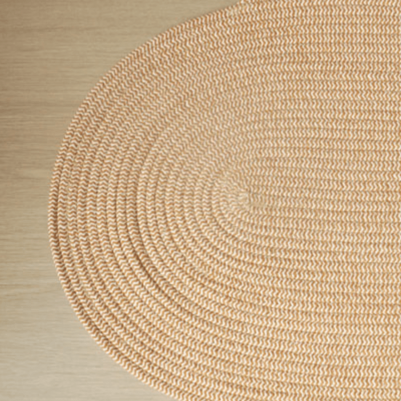 Hand-Woven Round Floor Mat 45X65cm Indoor Doormat