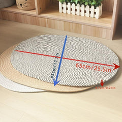 Hand-Woven Round Floor Mat 45X65cm Indoor Doormat
