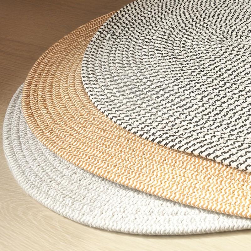 Hand-Woven Round Floor Mat 45X65cm Indoor Doormat